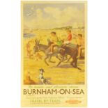 Railway Posters, Burnham on Sea, Critchlow: A BR(W) double royal poster, BURNHAM ON SEA, by