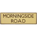 Railway Station Direction Signs, Morningside Road, Lamp Tablet: An LNER lamp tablet, MORNINGSIDE
