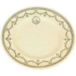 China, LNWR Tea Plate: An LNWR floral pattern teaplate, by Mintons, 7Â½'' diameter, grey decoration