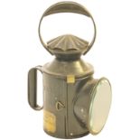 Railway Handlamps, LNER, Beckingham: An LNER Three aspect hand lamp with brass plate, BECKINGHAM,