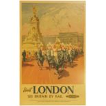 Railway Posters, London, Nichol: A BR(W) double royal poster, LONDON, by Nichol, rolled, borders