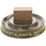 China, Midland Railway Hotels, Ashtray: A Midland Railway Hotels brown china ashtray with central