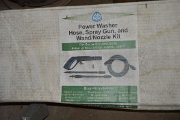 Power washer hose, spray gun, wand & nozzle kit New & unused