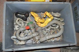 Box of various shackles