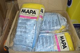 Box of 100 Mapa duo mix blue/yellow rubber gloves size 8 M New & unused