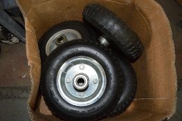 4 - 2.50 x 4 wheel & tyre combos New & unused