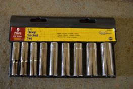 9 piece 3/8 inch drive metric sockets New & unused