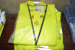 5 - Hi-Viz yellow vests size XXL New & unused