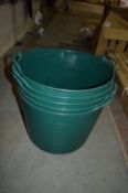5 - green flexible buckets New & unused