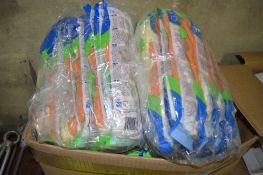 Box of 50 pairs of Showa orange grip work gloves size 10 L New & unused