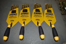 4 - Chunky 11 inch brick trowels New & unused