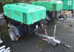 Ingersoll Rand 7/41 diesel driven air compressor
Year: 2007
S/N: 424485
Recorded Hours: 2162