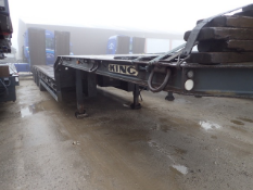 King GTS44 Step Frame Low Loader
 
Year: 2007
 
Test: April 2016
 
c/w Hydraulic ramps & Hop