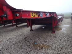 Andover SFCL40 Step Frame Low Loader
 
Year: 2007
 
Test: Sept 2016
 
c/w Cheese Wedge Ramps