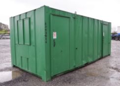 21 ft x 9 ft steel anti vandal welfare unit 
comprising of canteen, toilet, generator room &