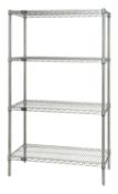Quantum Storage Systems 4 shelf wire storage unit (in 2 boxes) Dimensions: 24inch deep x 48 inch