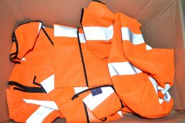 Box of Hi-Viz orange safety vests size XL New & unused