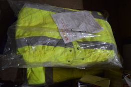 3 - Hi-Viz yellow winter jackets size XL New & unused