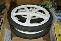 4 - 20 inch spoked wheel & tyre combos New & unused