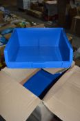 5 - XL6 blue plastic storage bins New & unused