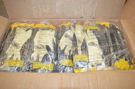 Box of 100 pairs of Chunky black latex gloves Size XL New & unused