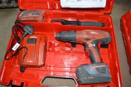 Hilti SFH 22A 21.6 volt cordless drill c/w charger, spare battery & carry case BOH551H