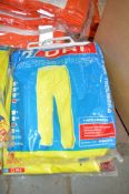 4 pairs of B-Dri Hi-Viz yellow trousers Size L New & unused