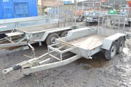 Indespension 8 ft x 4 ft tandem axle plant trailer Year: 2014