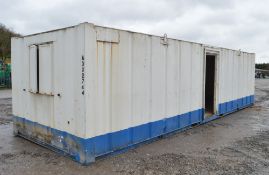 32 ft x 10 ft steel office unit **No keys & 1 door missing** A302744