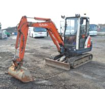 Kubota KX61-3 2.8 tonne rubber tracked mini excavator Year: 2007 S/N: 2076347 Recorded Hours: 3177