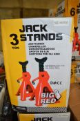 Pair of Big Red 3 tonne axle stands New & unused