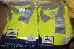 8 - Hi-Viz yellow polo shirts Size L New & unused