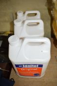 3 - 5 litre tubs of Deb Janitol multipurpose cleaner New & unused
