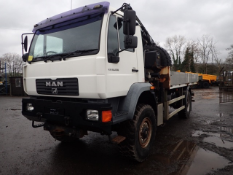 MAN LE18-220 4x4 wagon (Ex MOD) Recorded K/m's: 68,161 c/w AQtlas 105.1 crane & MOD 654 form for