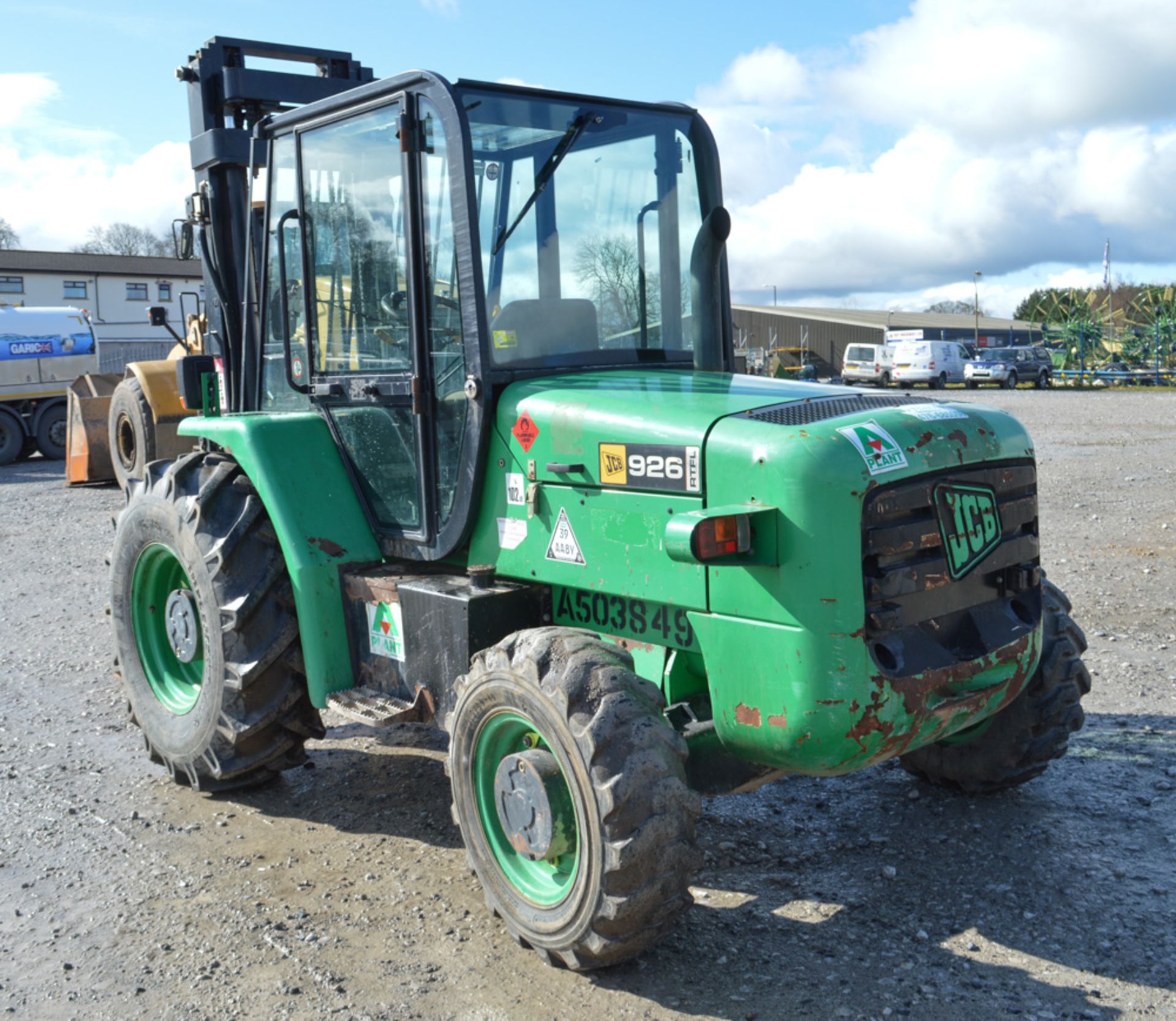JCB 926 rough terrain fork lift truck Year: 2008 S/N: 1281489 Recorded Hours: 2188 A503849 - Image 2 of 12