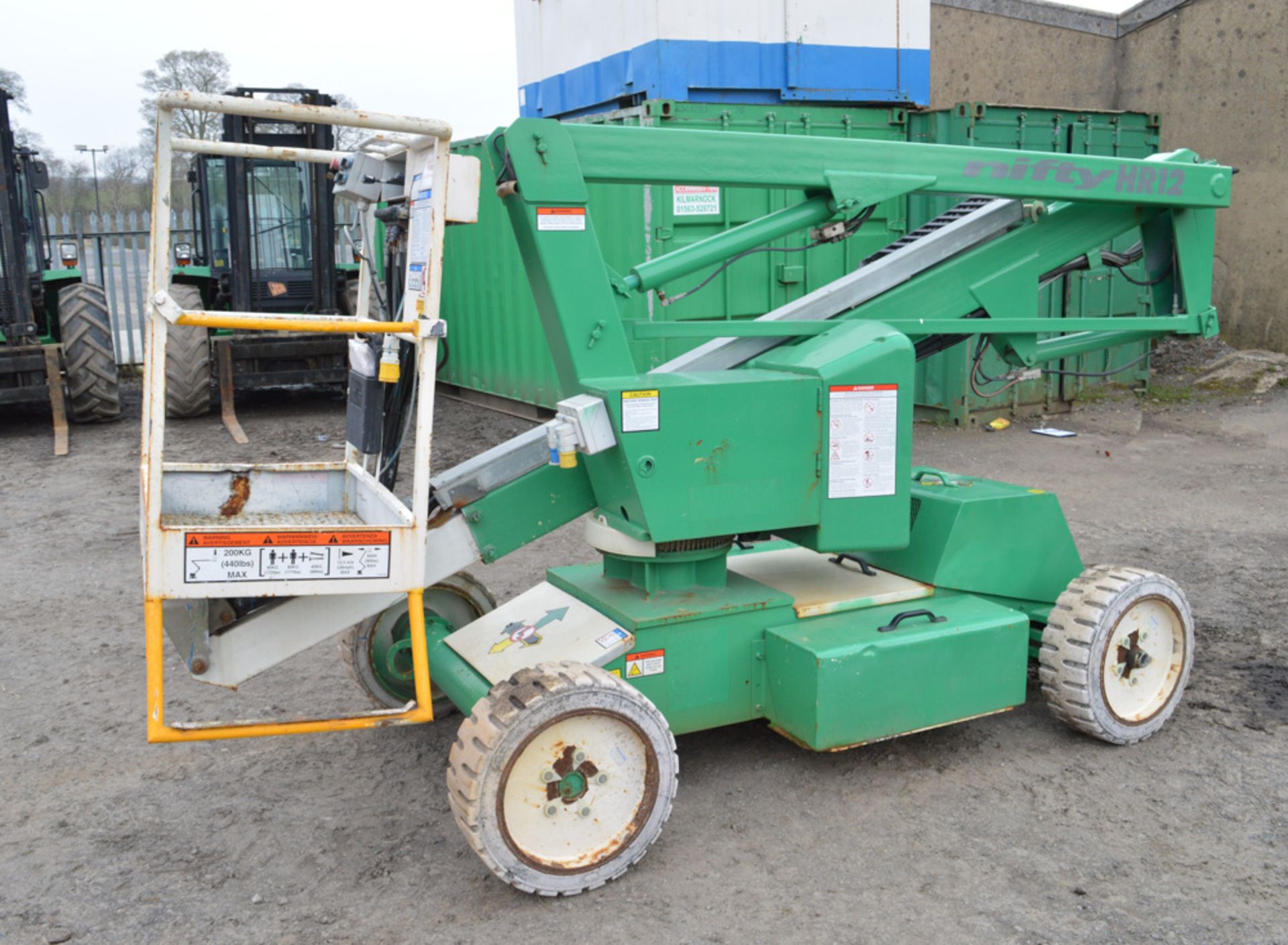 Nifty HR12 height rider 12 metre diesel/battery boom lift Year: 2008 S/N: 17701 A512398 - Image 3 of 5