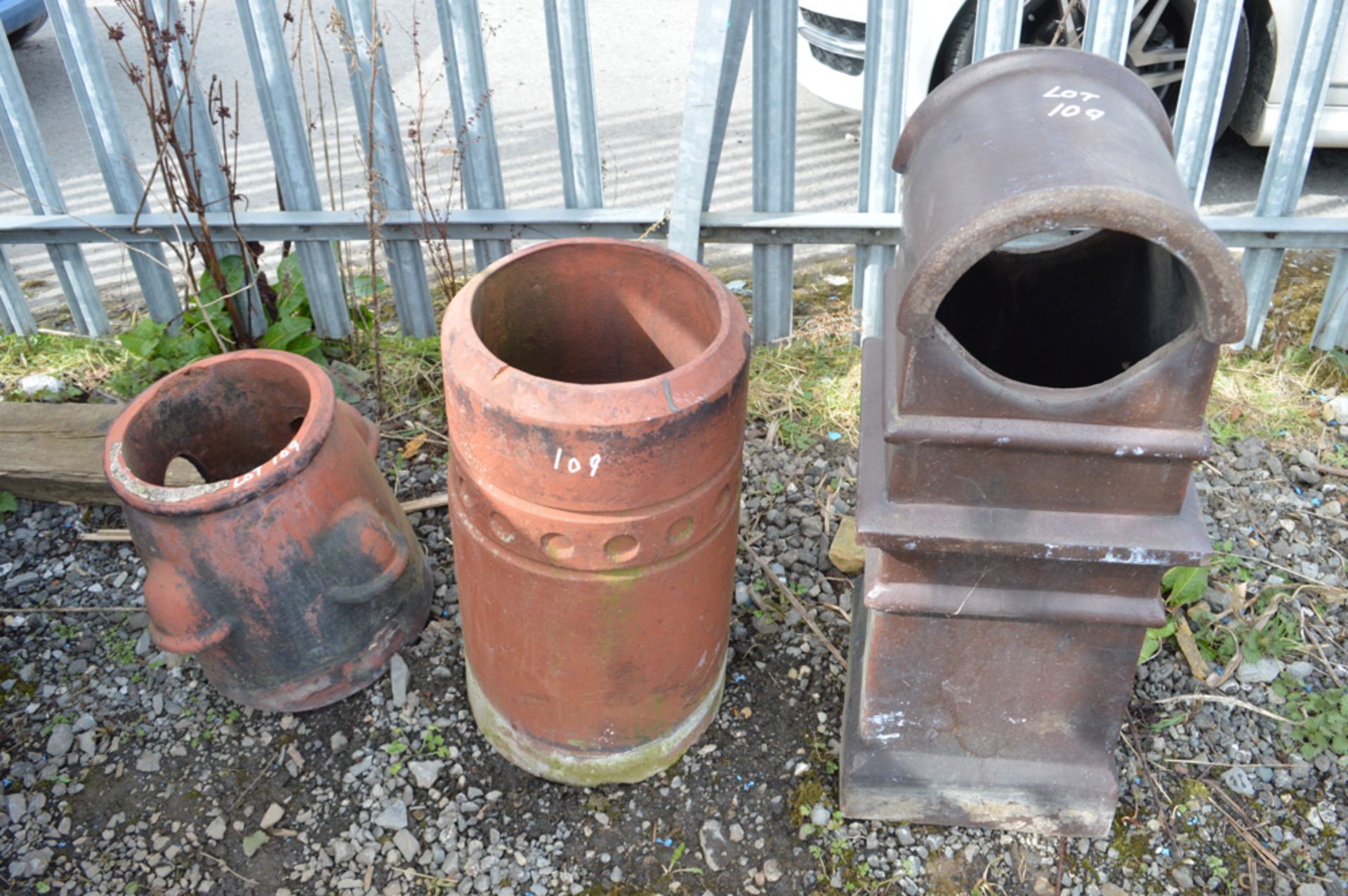 3 - chimney pots **No VAT on hammer price but VAT will be charged on the Buyers Premium**