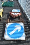 Various steel road signs