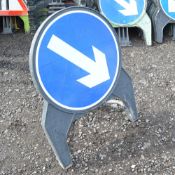 5 - plastic 'Keep Right' signs