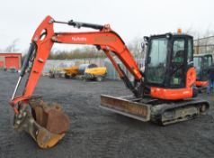 Kubota U55-4 5.5 tonne rubber tracked excavator Year: 2013 S/N: 51719 Recorded Hours: 1310 piped,