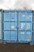 20 ft x 8 ft steel shipping container S/N: JS0708853 Contents not included and cabin will only be