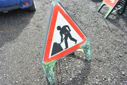 5 - plastic 'Men at Work' signs