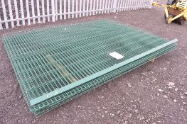 8 - 3 metre W x 2.4 H metre steel fence panels