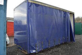 19 ft x 8 ft curtain side wagon body Contents not included and cabin will only be released W/C 9th