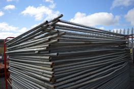 9 - 3.4 metre Heras type galvanised fence panels