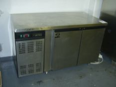 Foster stainless steel double door refrigerator 1400mm wide