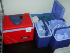 Ezetil 12v cool box, 4 - various cool boxes & quantity of freezer packs