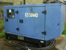 SDMO T44K 44 kva diesel driven generator Year: 2011 S/N: 11006210