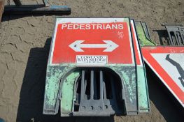 6 - Pedestrians plastic road signs