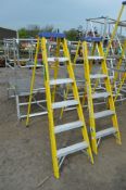 Clow fibreglass/aluminium 6 tread step ladder A670212